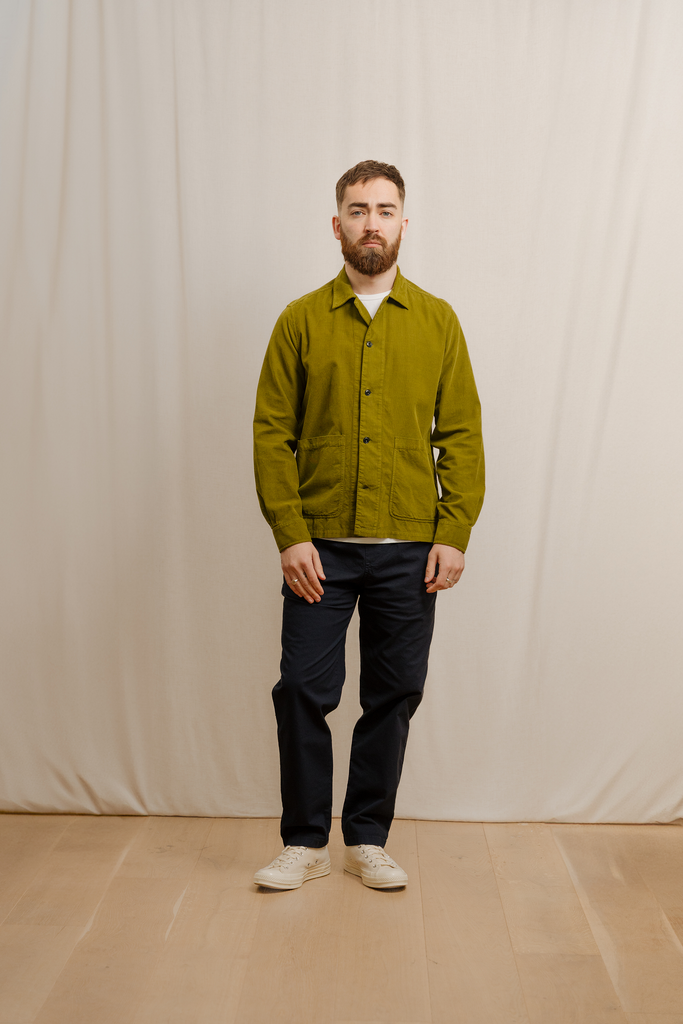 Curved Logo Cord Overshirt main image 1