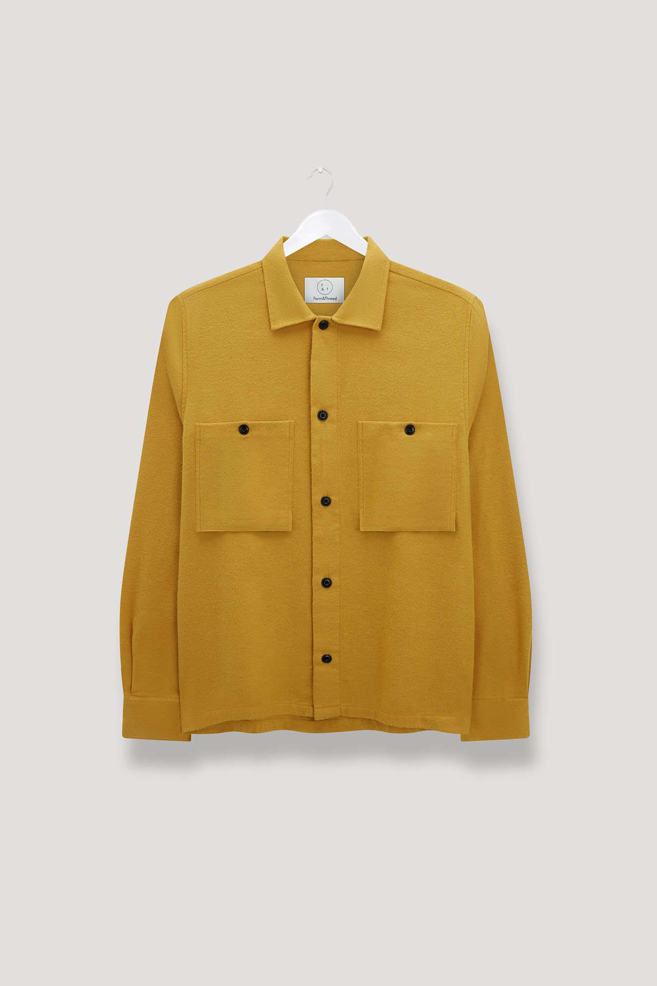 Brushed form overshirt form thread