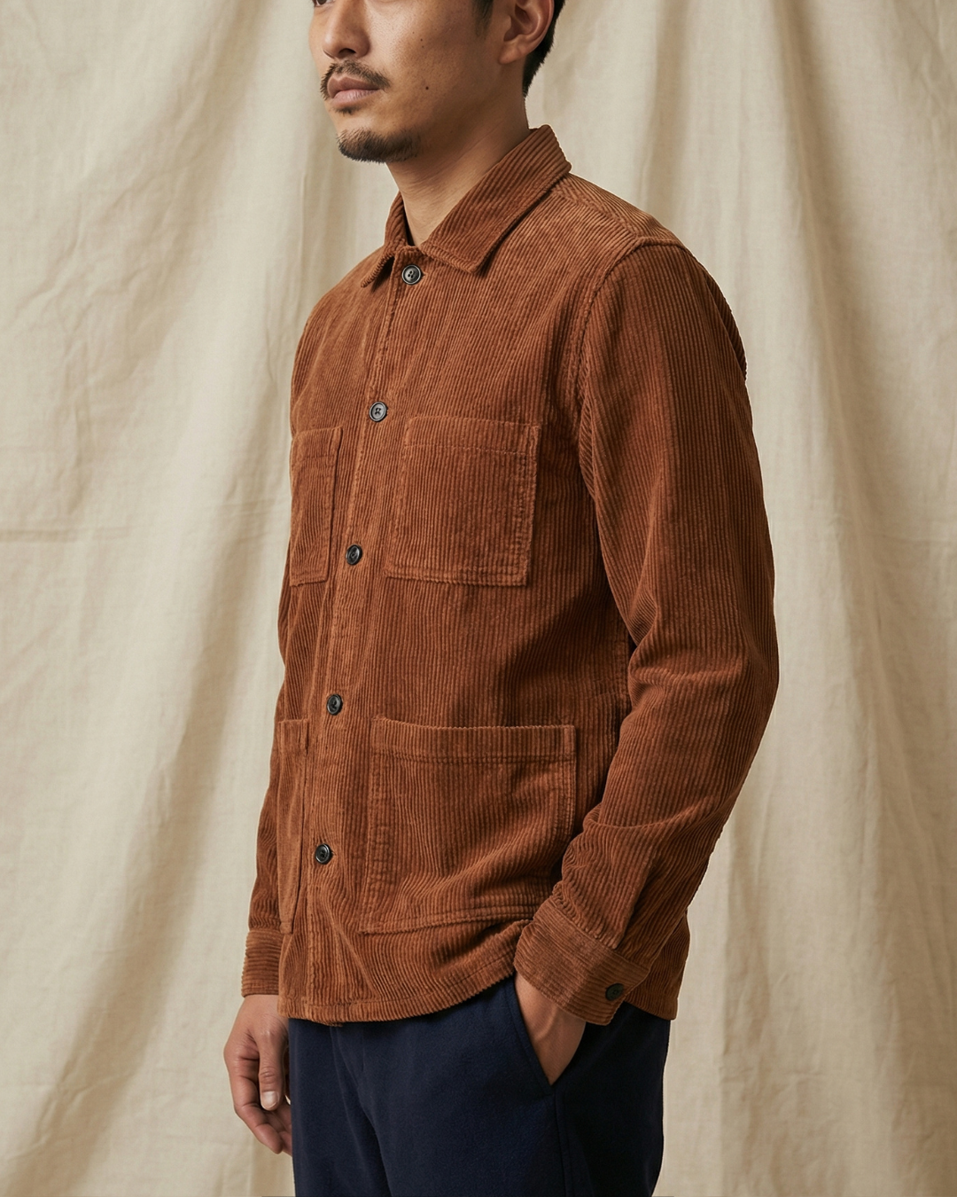 Jumbo Cord Atelier Overshirt - Ethical. Sustainable - F&T