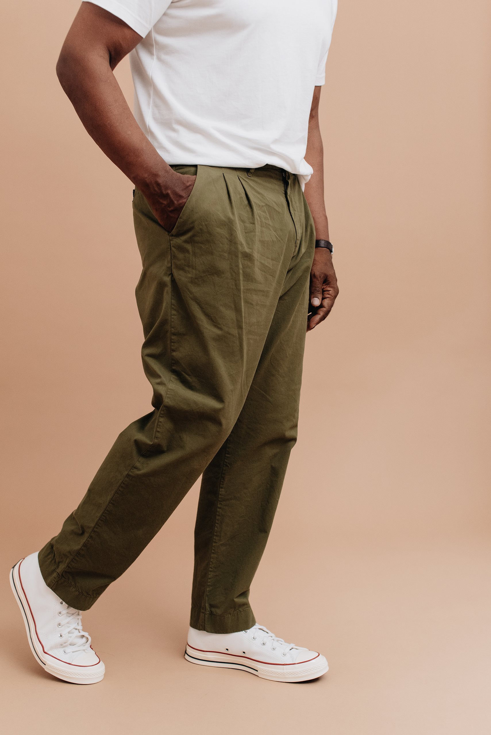 Tapered Fit Single Pleat Trousers  Autograph  MS